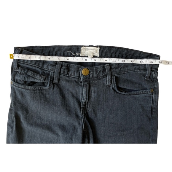 CURRENT/ELLIOTT The Roller Black Denim Jeans Low Rise Slightly Relaxed - Size 27 - Picture 7 of 11